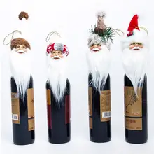 Бутылка вина Рождественский охватывает небольшой красный Тампа Garrafa/маленький серый Кепки/Komatsu дерево Кепки/маленький цветок Кепки decoracion