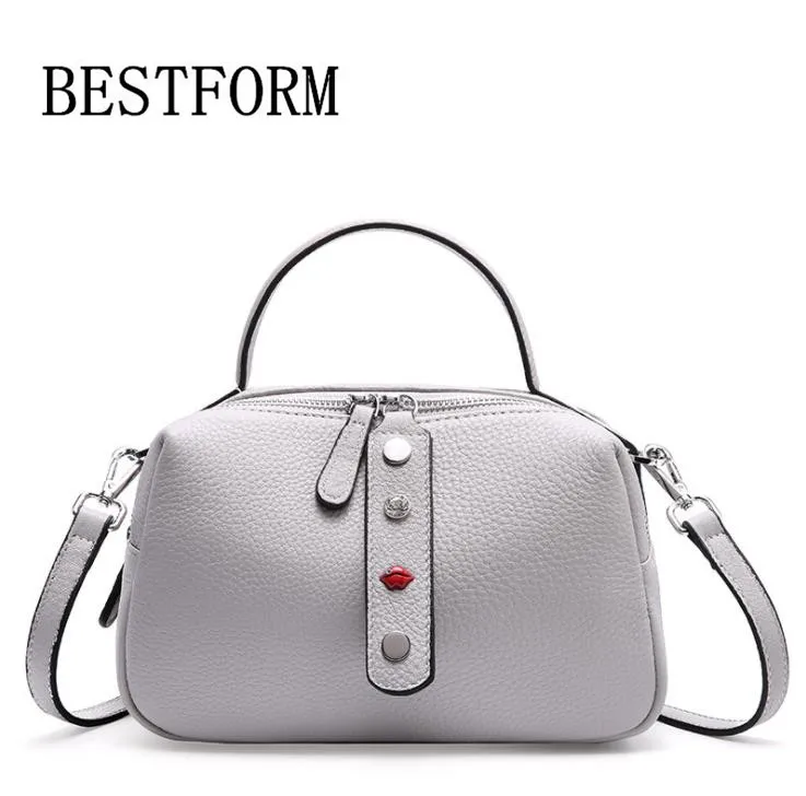 

100% leather tote leather 2019 top layer leather soft leather pillow bag fashion single shoulder Messenger bag