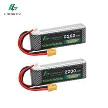 Limskey power абсолютно аккумулятор Lipo 11,1 V 2200 mAh 30C MAX 60C 3S T Разъем для RC автомобиля самолета T-REX 450 вертолета часть 2 шт./лот