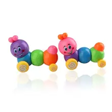 1Pcs Kids Clockwork Carpenterworm Children Plastic Wind Up Toy Environment-friendly Carpenterworm Cutworm Clockwork Spring Bug