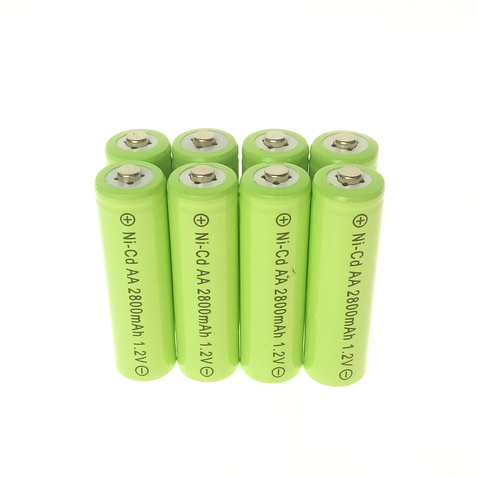 2-24pcs 1,2 V NiCd AA 2800mAh аккумуляторная прочная батарея для фонарика зеленого цвета - Цвет: 8pcs