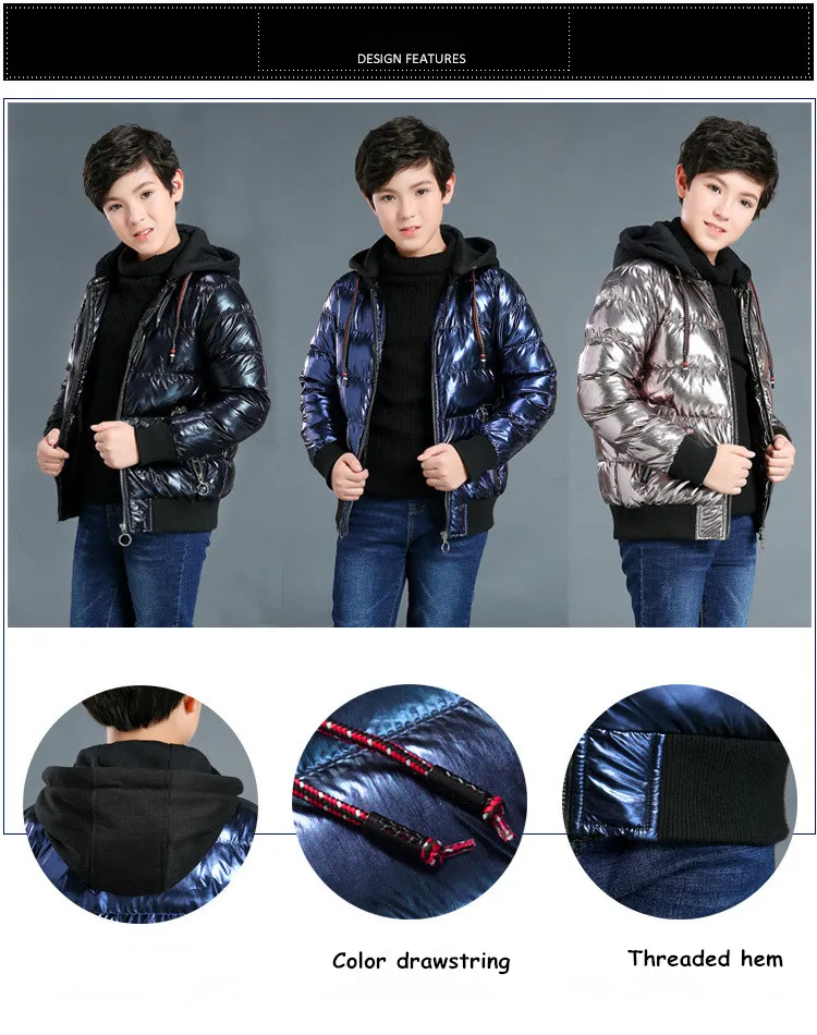 От 7 до 16 лет зимнее пальто для мальчиков, парка стеганая куртка из хлопка теплый пуховик с капюшоном для больших детей утепленная водонепроницаемая верхняя одежда для подростков