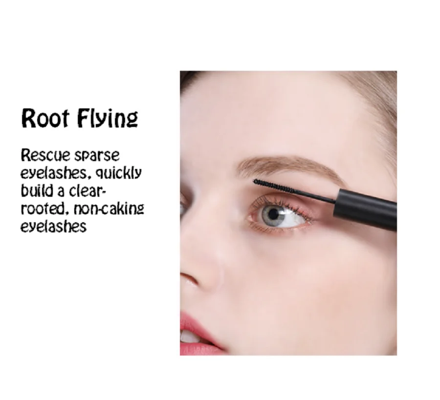 Small brush head black and white Mascara fine brush long, fast dry waterproof not dizzy dye.KL104