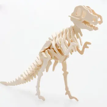 

New Tyrannosaurus Stereo Dinosaur Jigsaw Puzzle 3D Wooden Toys 3D Puzzle Jigsaw Kit Model Hobbies DIY Toys houten speelgoed JSX