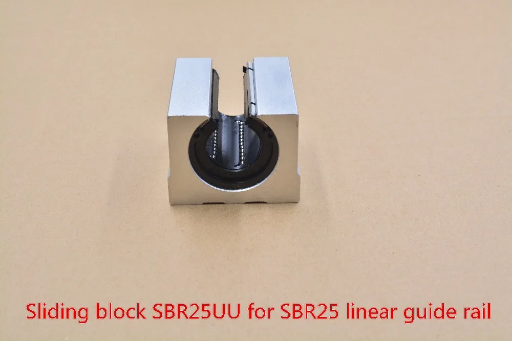 

SBR25UU aluminum block 25mm Linear motion ball bearing slide block match use SBR25 25mm linear guide rail 1pcs