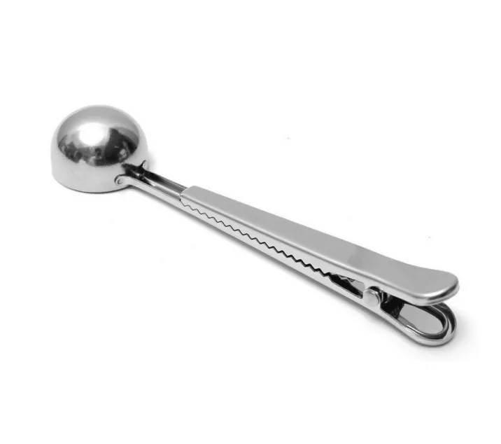 Stainless Steel Coffee Scoop with Bag Clip Sealing Ground Coffee