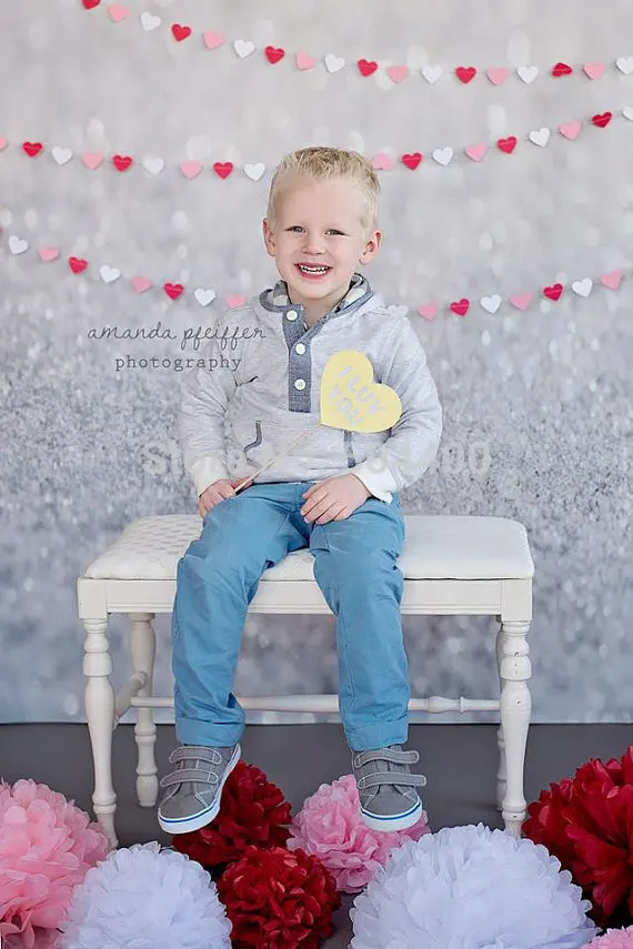 

5X7ft Art fabric photo studio newborn backdrop photography background gray bokeh backdrop Z-39