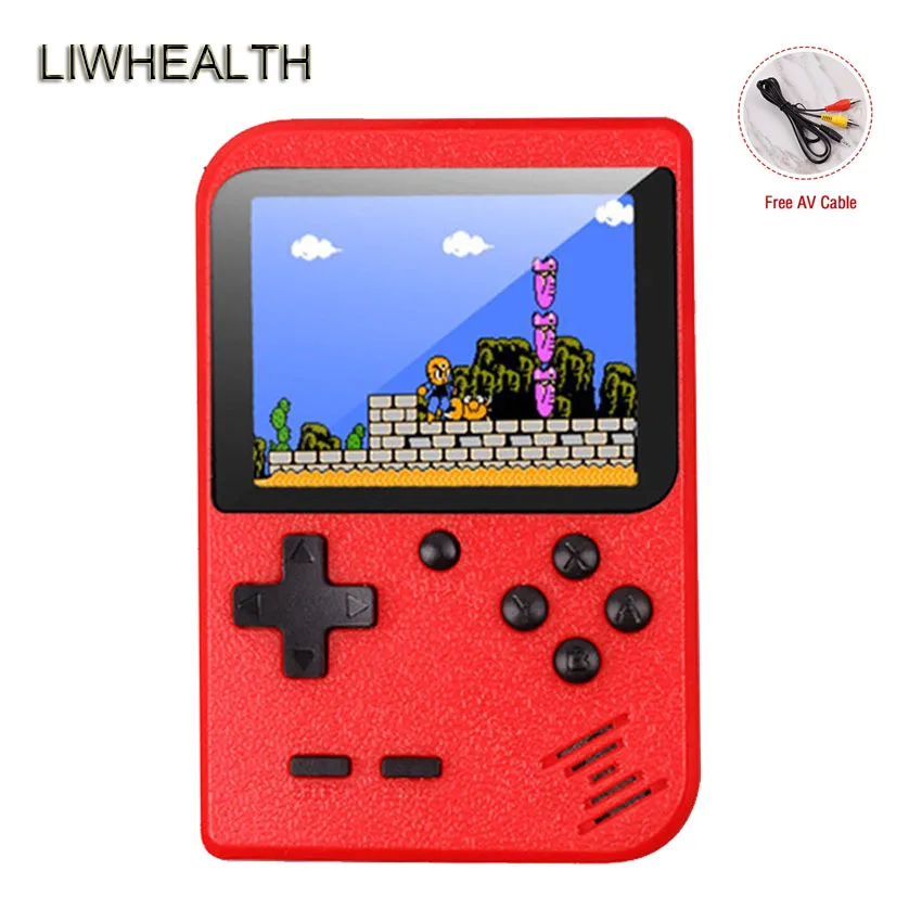 

Liwhealth Mini Handheld Game Gamepad Double Player Color LCD Screen Built-in 400 Games Kid Video Handheld Game Player on TV