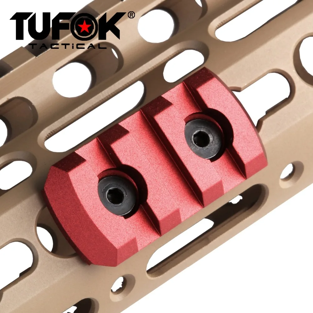 TuFok Keymod Picatinny Rail Adapter-супернизкий профиль Keymod 3 слота рельсовая планка ультра тонкий Weaver Rail Mount для охоты
