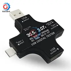 QC2.0 3,0 тип-c USB тестер постоянного тока цифровой вольтметр Амперметр измеритель тока Амперметр детектор power Bank зарядное устройство индикатор