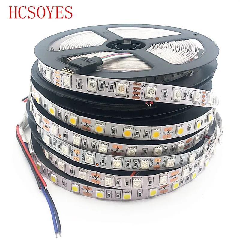 5 м 5050 SMD 60 светодиодный s/M не водонепроницаемый whte/теплый белый/красный/зеленый/синий/RGB светодиодный гибкий светильник DC12V