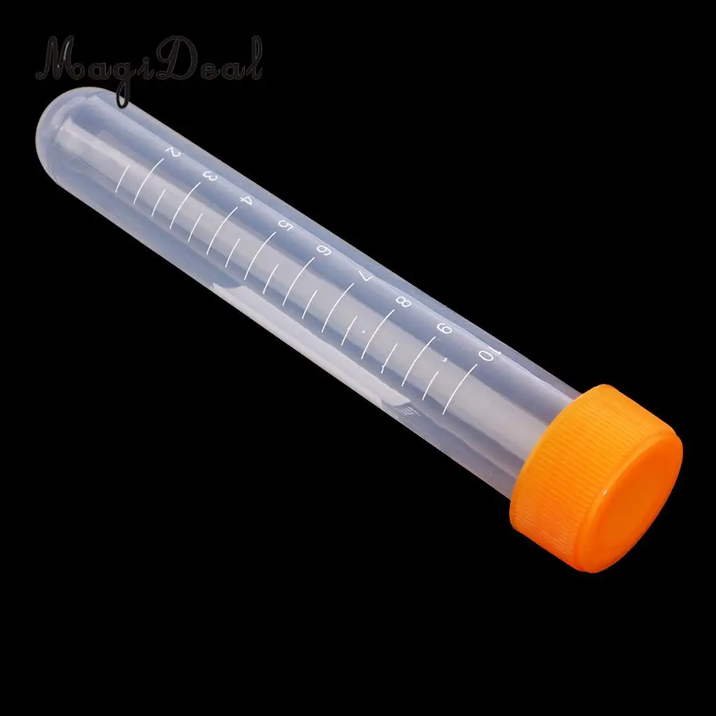 5Pcs Round Clear Knitting Sewing Needles Storage Tubes For Beads Container with Scales