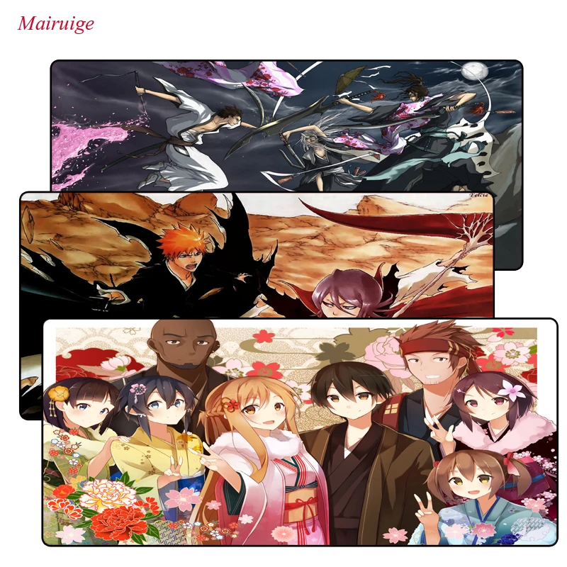 

Mairuige Japanese Anime Design Bleach Large Lock Edge Rubber Mouse Mat Pad Size 30x60 /30x70 /30x80/ 40x80/40x90cm For CSGO LOL
