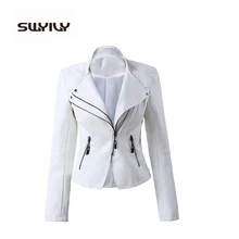 Брендовые Куртки из искусственной кожи женские белые красные черные кожаные пальто мотоциклетные крутые куртки Jaqueta Jaquetas De Couro Femininas