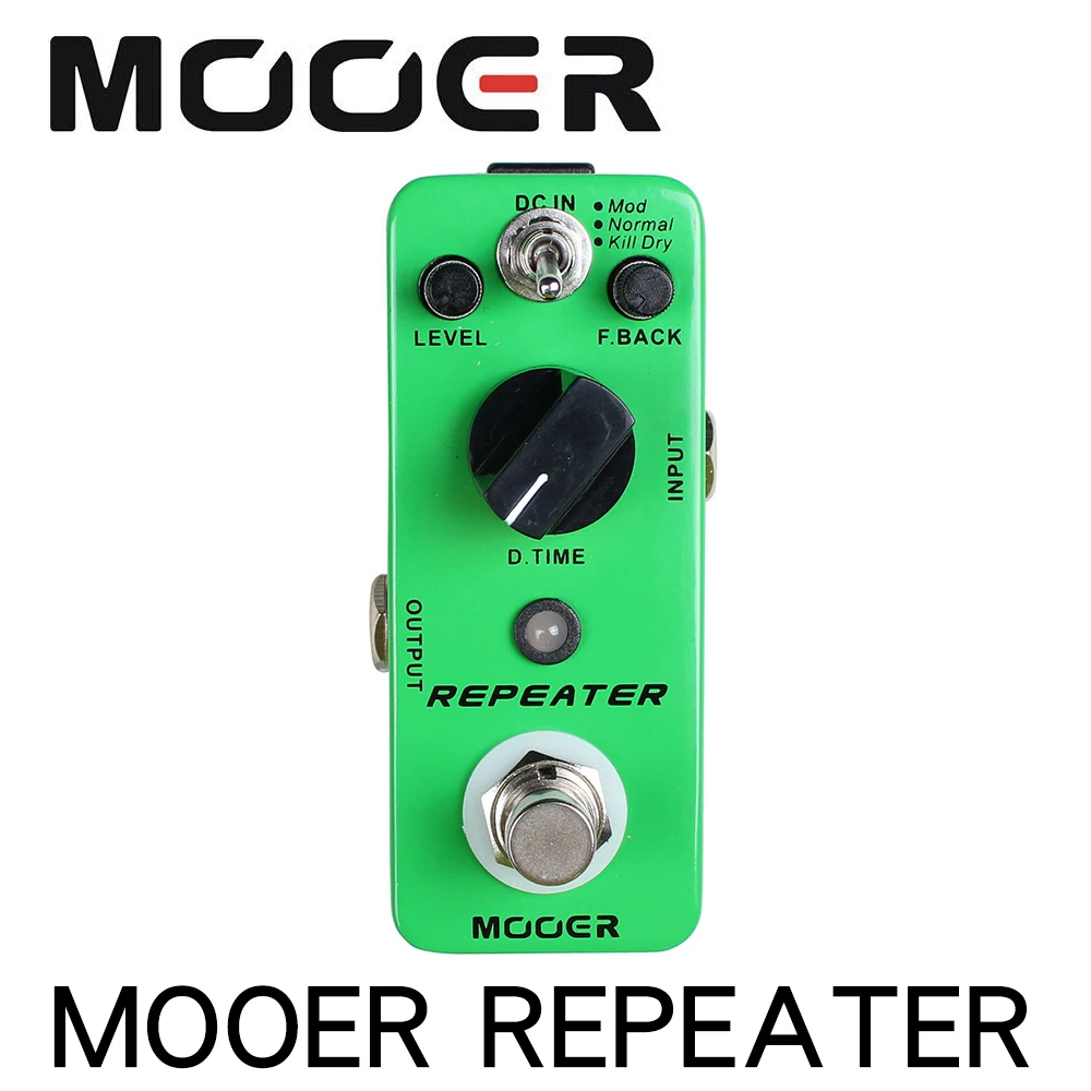 MOOER MDL1 ретранслятор цифровая педаль задержки 3 режима работы: Mod/Нормальный/Kill сухая педаль гитарного эффекта