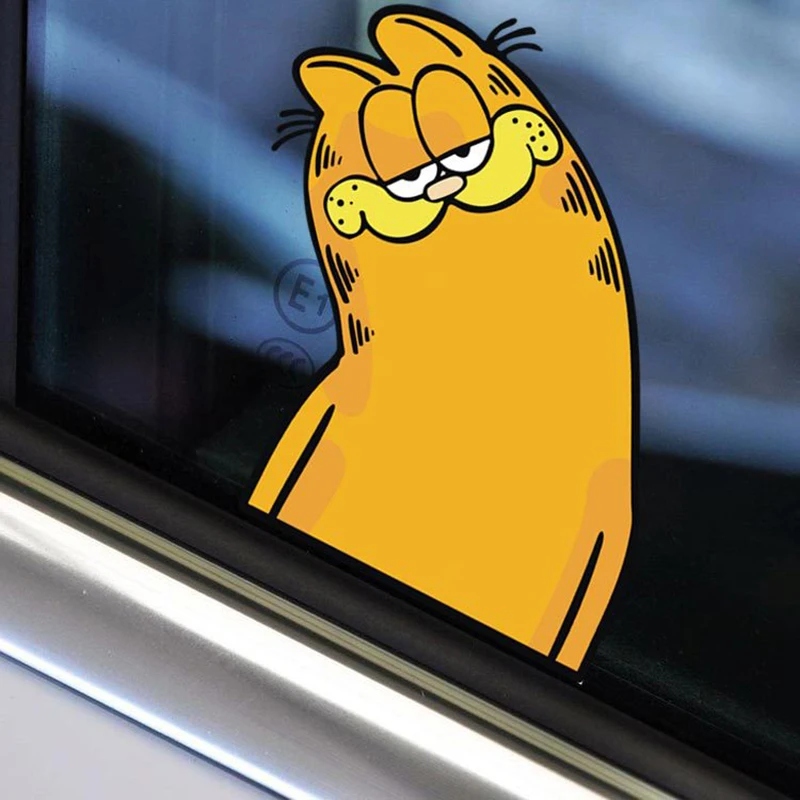 

Funny Car Sticker Garfield Wry Neck Sticker Waterproof Decal for Auto Motorcycle Suitcase Laptop Refrigerator closet