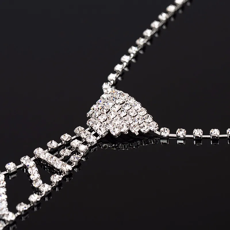 YFJEWE модное ювелирное изделие серебряного цвета, стразы для невесты, аксессуары для галстука, свадебное ожерелье, ювелирное массивное ожерелье N072