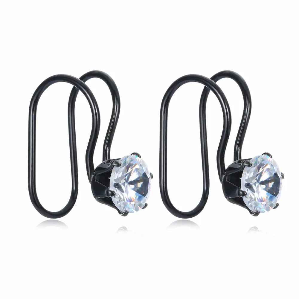 New Punk Girls Crystal EarClip Cuff Wrap Earrings No Pierced Non
