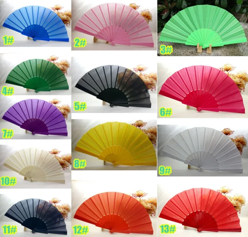 Plastic silk fan 1-1