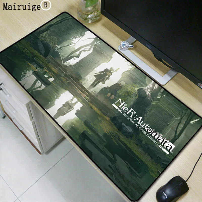 

Mairuige Nier Automata Pad Mouse Computer Gamer Mouse Pad 90x40cm Padmouse Fashion Large Lock Edge Mousepad Office Desk Mats