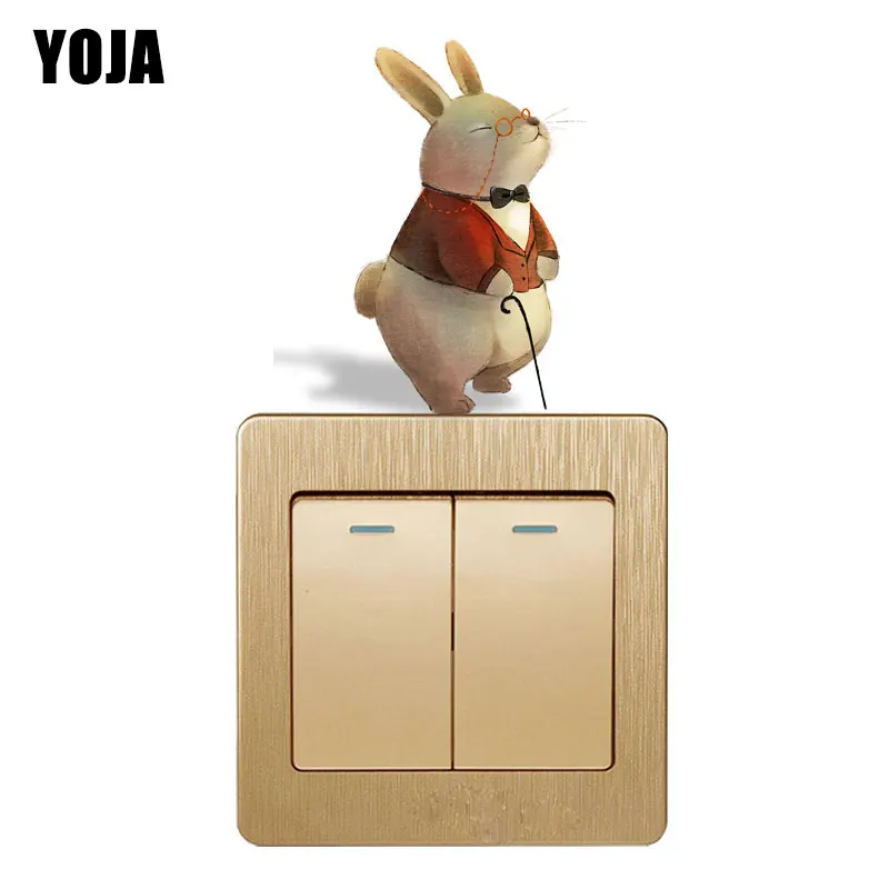 

YOJA Animal-themed Rabbit Switch Wall Sticker Personalized Living Room Bedroom Decor 8SS0979