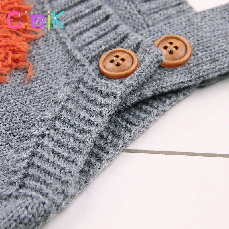 CieiK 2018 New Children Knitting Pattern Vest Lion Baby Rompers Boys Girls Toddler Costume Coveralls Newborn Jumpsuit Clothing   (18)