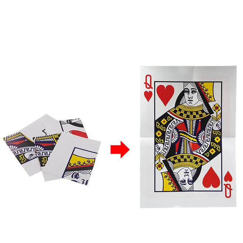 

Broken q Restore Magic Tricks Magician Card Magica Stage Illusions accessories Gimmick Prop Mentalism Jumbo Poker Recover Broken