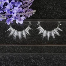 

Cosplay Makeup White Natural Looking Clear Root Long Thick Cross False Eyelashes