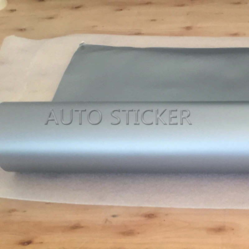 silver gray matte vinyl car wrap 7
