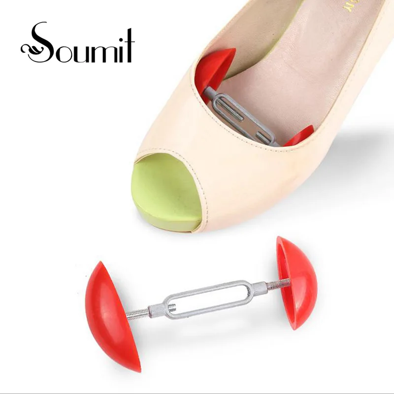Soumit 2pcs Adjustable Mini Shoes Keepers for Shoe Shapers Support Wide Width Stretch Holder Maca Care Stretcher Trees Extender 