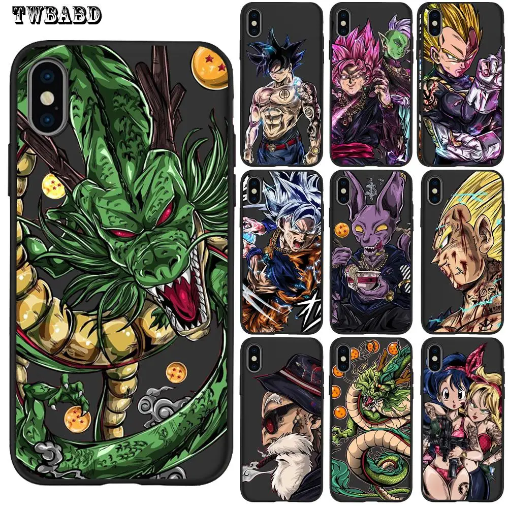 Роскошный чехол Goku Dragon Ball Super Saiyan Vegeta Dragon для iPhone XR 5 5S 6 6S 7 8 Plus X XS Max, мягкий силиконовый чехол Etui