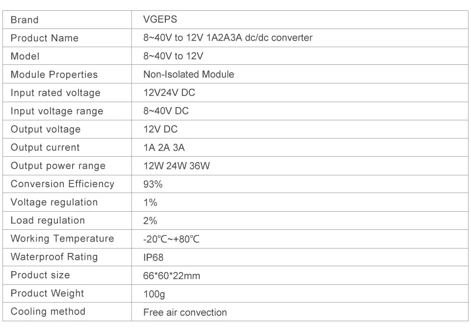 12V24V до 12V 1A 2A 3A силовой преобразователь постоянного тока 8-40 до 12V понижающий стабилизатор для автомобильной стабилизации напряжения
