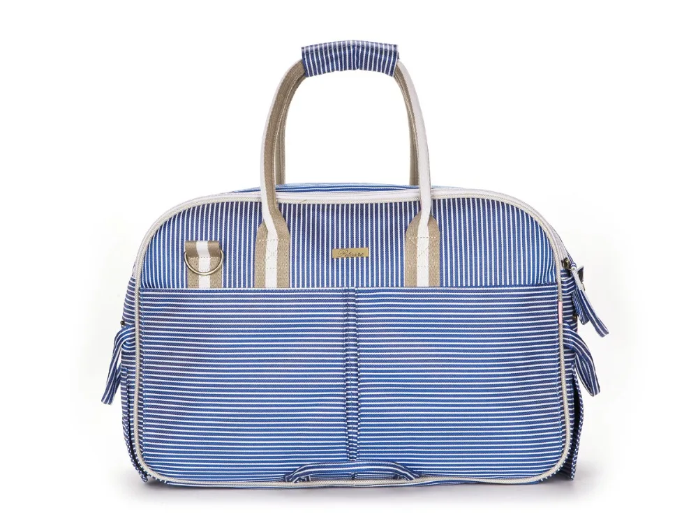 

Blue Striped Polyester Fashion Pet Dogs Carrier Bag Hand Or Sling Fashion Small Puppy Dogs Bag