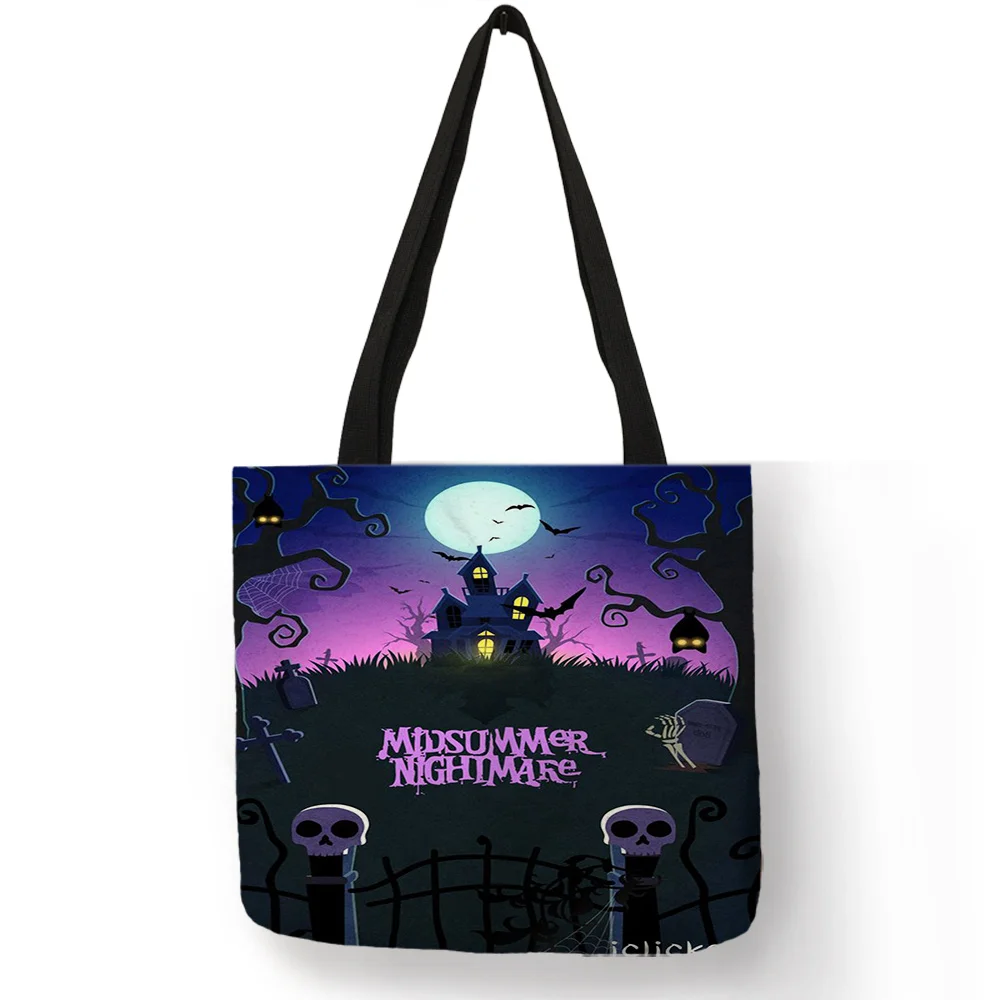 Us 4 8 52 Off New Fashion Women Bag Nightmare Pumpkin Scary Skull Tote Linen Eco Friendly Handbags School Work Portable S In Us 4 8 52 Off New Fashion Women Bag Nightmare Pumpkin Scary Skull Tote Linen Eco Friendly Handbags School Work Portable S In
