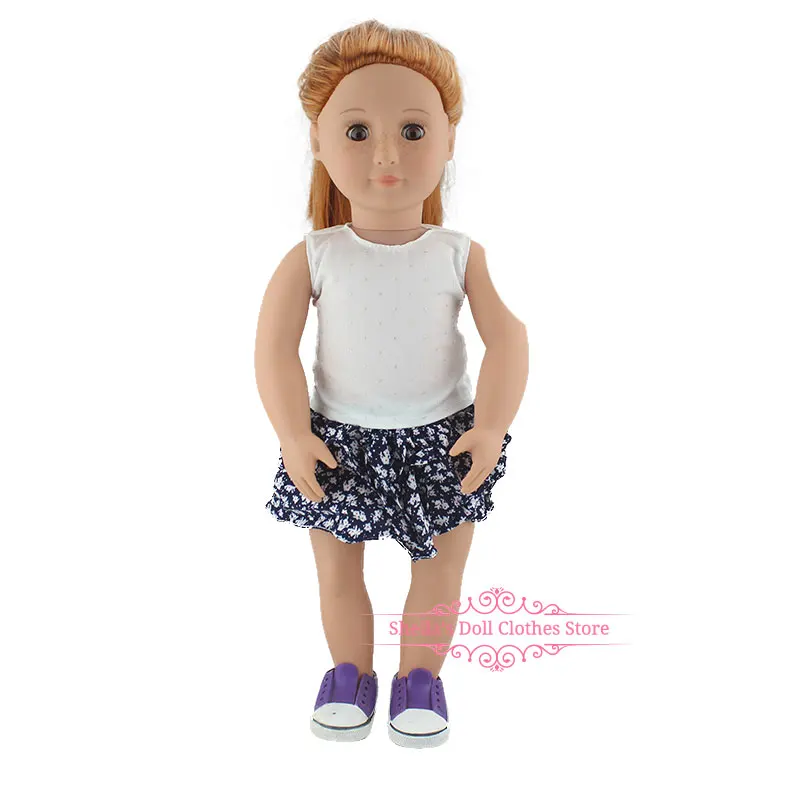 Модная детская одежда Модная Джинсовая юбка для 18-дюймовой куклы американская девушка одежда(обувь в комплект не входит