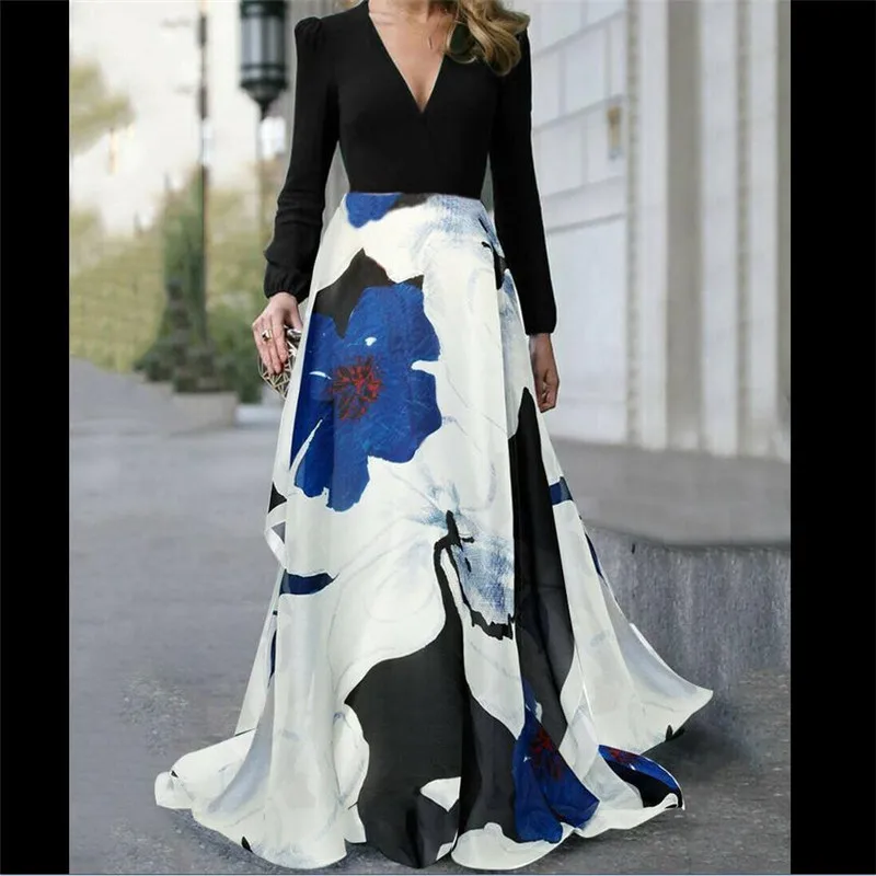 

Women Boho Long Dresses Lady Cocktail Party Summer Beach Sundress Dress Vestido De Festa Longo For Women Vestido Verano 2019