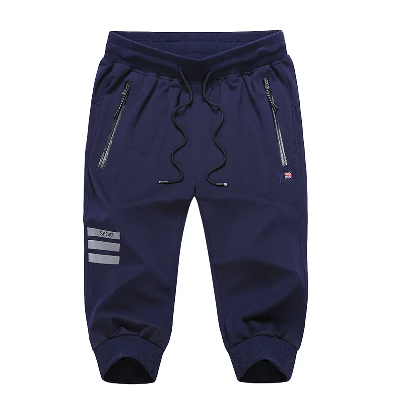Fashion Pants L-9XL Oversized Men's SweatPants Loose Galf Length Solid Plus Size Casual Stretch Cropped Men Jogging