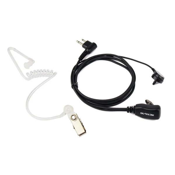 5 шт. Retevis 2 Pin PTT MIC Динамик Шум снижение Тайное Акустическая трубка для Motorola GP68 GP88 HYT рация c9025A