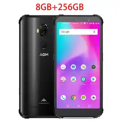 AGM X3 8 GB 256 GB смартфон 5,99 "FHD + 18:9 Snapdragon 845 Octa Core 20MP + 24MP Android 8,1 OTG NFC IP68 Водонепроницаемый мобильного телефона