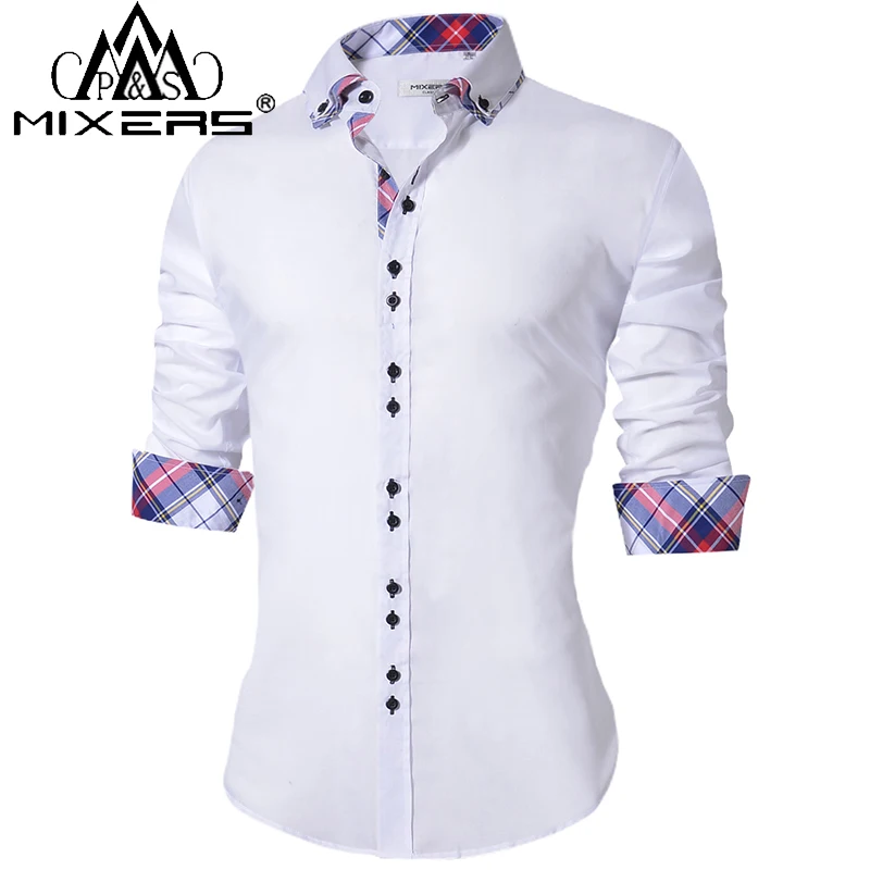  Brand 2018 Casual Shirt Men Long Sleeve Slim Fit Men's Casual Button-Down Shirt Formal Dress Shirts Men Clothes 2018 Camisa 