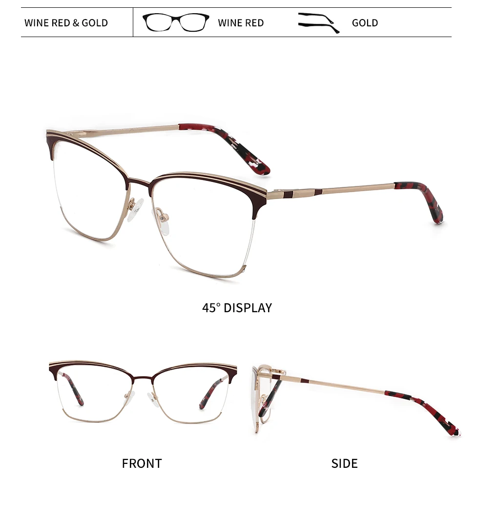 Women Optical Glasses Frame Cat Eye Eyeglasses Frame Reading Glasses Eyewear Accessories Women Eyewear Frame Myopia