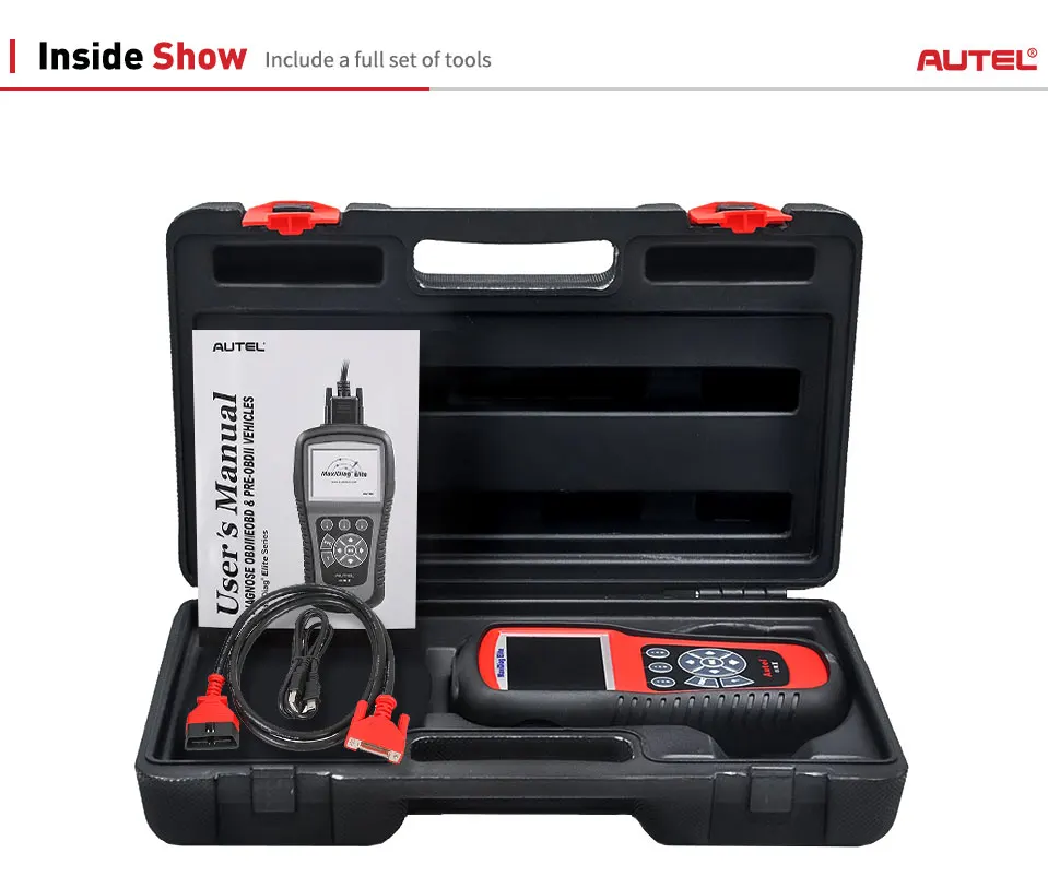 Autel MaxiDiag Elite MD802 сканер Automotivo полная система MD805 OBD OBD2 OBDII EOBD сканер для Au Ford Holden диагностический инструмент