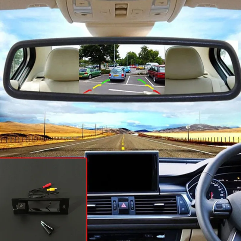 

5inch TFT LCD Car Mirror Monitor For Chevy Chevrolet Cruze 2015 + HD Night Vision Car RearView Backup Camera / Trunk Handle OEM