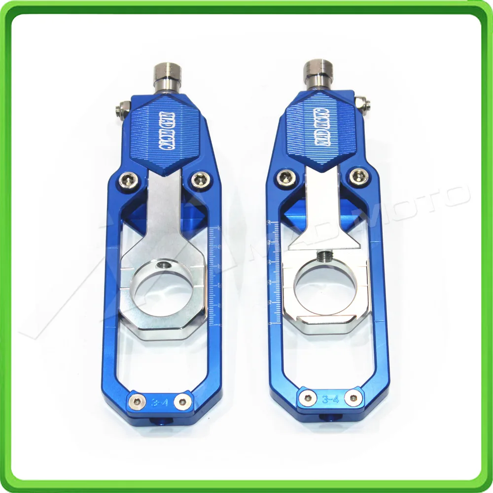Motorcycle Chain Tensioner Adjuster fit for SUZUKI GSXR600 GSXR750 GSX-R GSXR 600  750 2006 2007 2008 2009 2010 Blue & Silver (1)