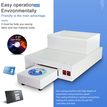 Günstige CD DVD UV Beschichtung Maschine Desktop UV Coater, CD Laminieren Maschine Glänzend öl Beschichtung Maschine Auf Hohe Qualität