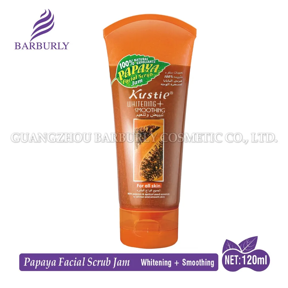 100 Natural Exfoliants Papaya Facial Scrub Jam for Whitening