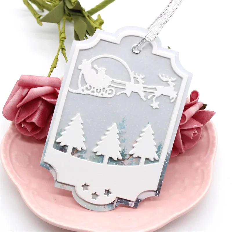 

KSCRAFT Winter Present Tag Metal Cutting Dies Stencils for DIY Scrapbooking Decorative Embossing Paper Card Making Craf