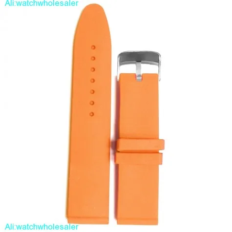 24mm Halloween Orange Silicone Jelly Rubber Unisex Watch Band Straps WB1070V24JB