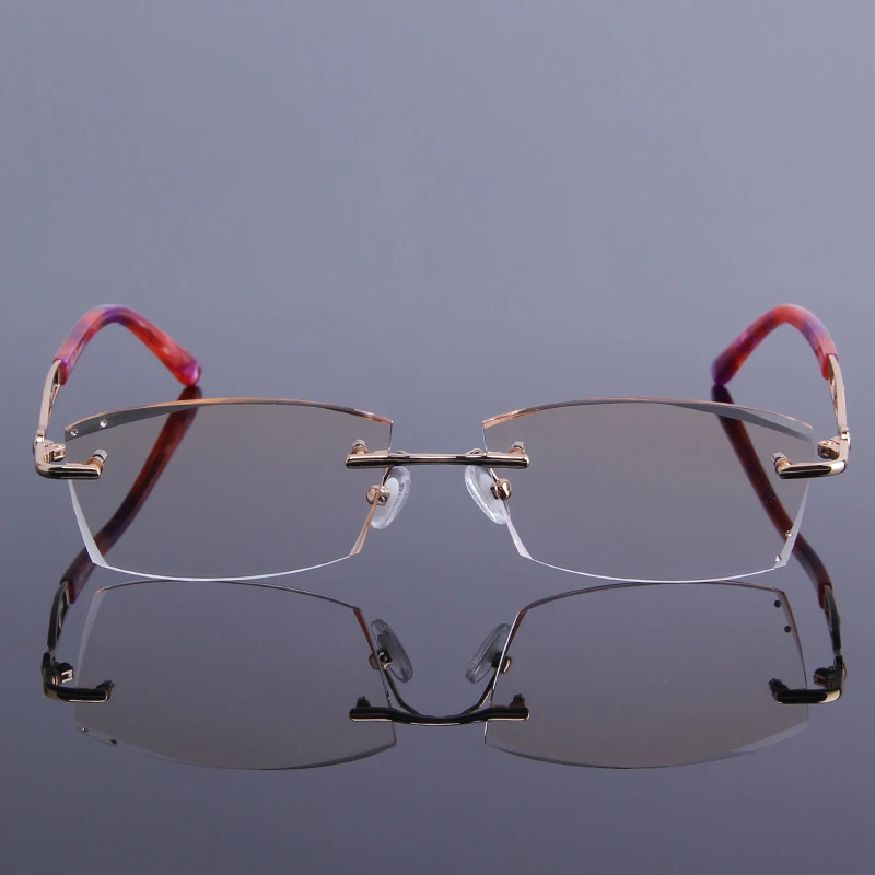 Leser Reflektierende Strass In Lesebrille Der Nähe Für Rahmen Brillen Anti Legierung Presbyopie Von Frauen Sehen Neue Randlose 4qX88U