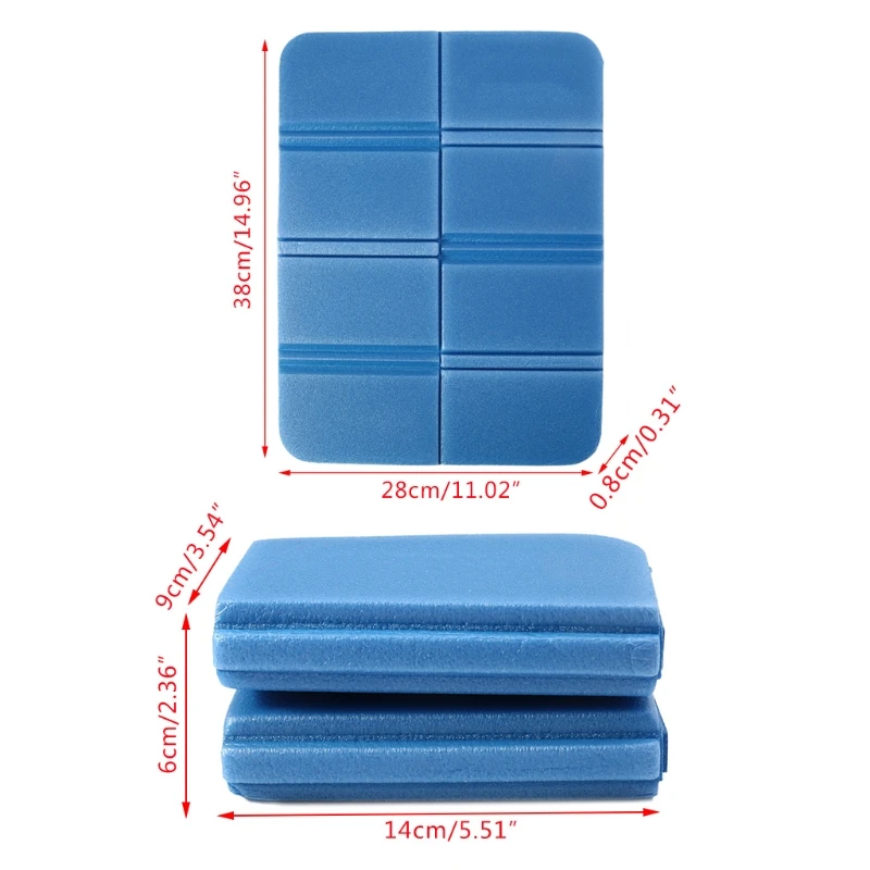 XPE المحمولة 8 المشي للطي التخييم حصيرة للنزهات الشاطئ سادة وسادة مقعد منفوخة